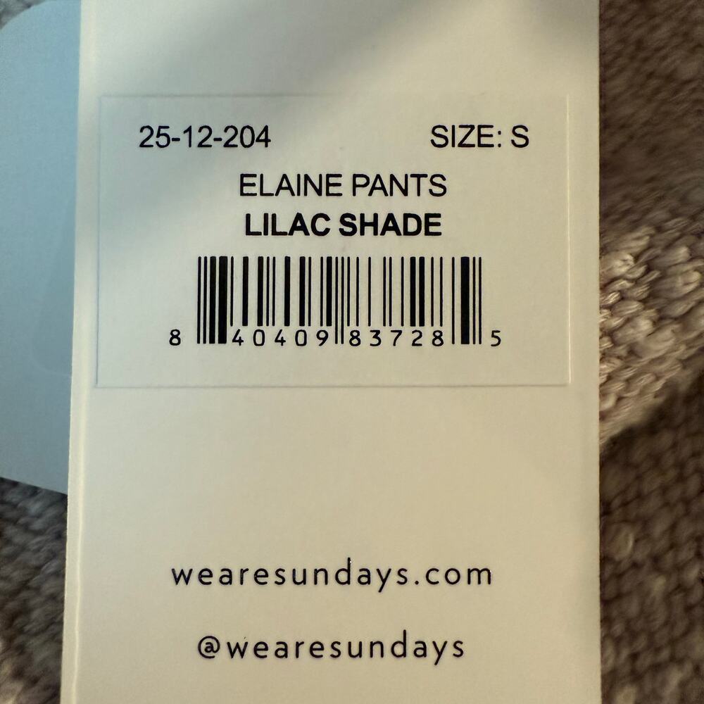 NWT Sundays by Wearsundays Elaine Pants Women's Size S Lilac Boucle Yarn Cozy - Picture 10 of 11